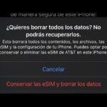 La eSIM se borra al hacer un reinicio de fábrica